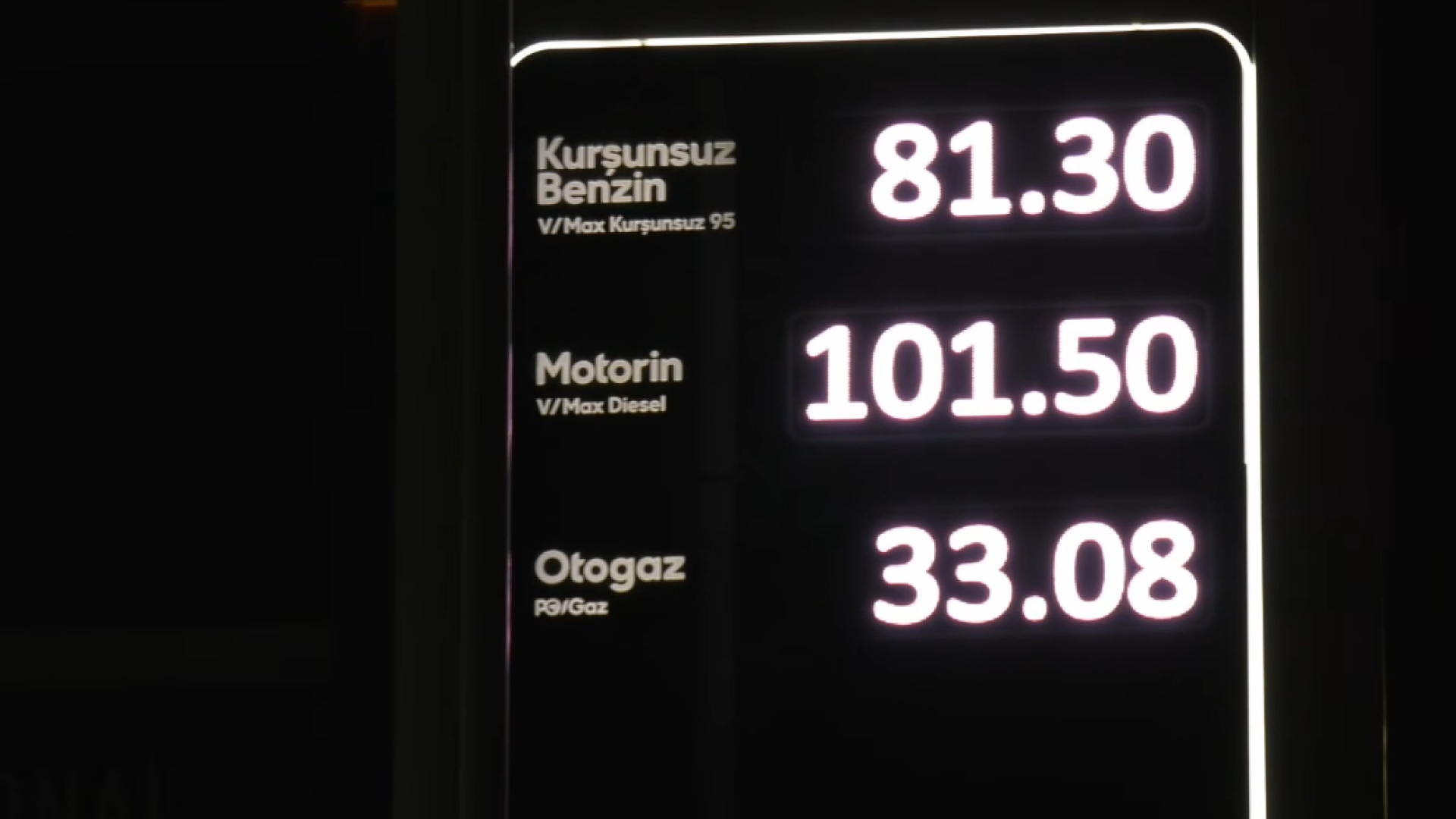 Akaryakıt panolarına tek hane izni